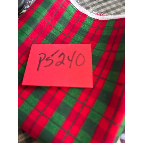 Vintage Red & Green Plaid Cotton Fabric Material 1/4 yard x 36" - Picture 5 of 5
